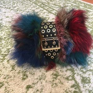 Fox Fur Multi Color Crossbody